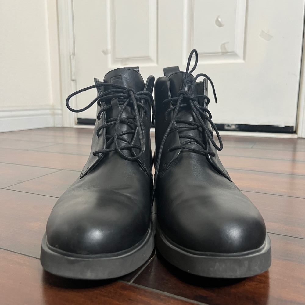 Camper Iman Ankle Boots Women 41 Black Leather Gore-Tex Lace Up Chukka Grunge - Picture 3 of 10
